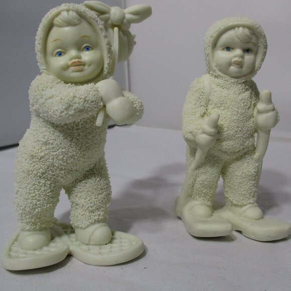 Lot of 2 Adorable Retired Snowbabies Snow Baby Figurines Dept 56 - Picture 11 of 11